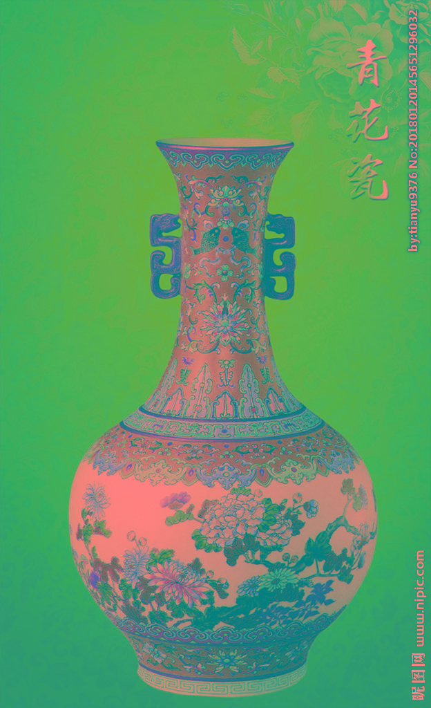 G中国风青花瓷P