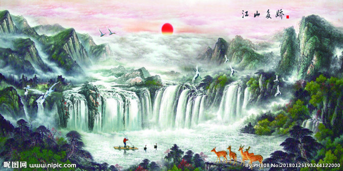 G江山多娇背景墙