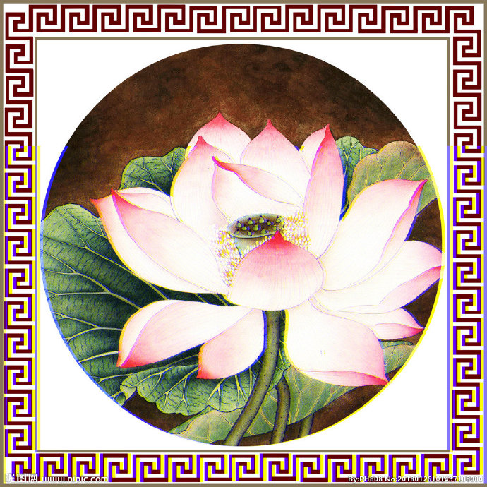 G荷花背景墙莲花