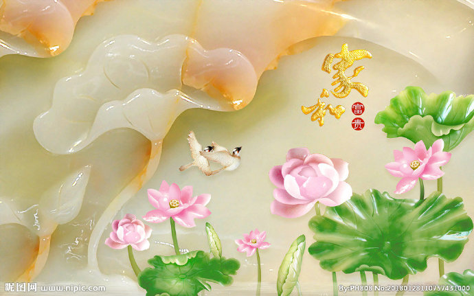 G家和富贵背景墙