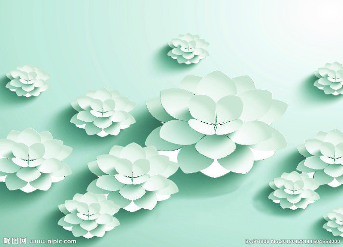 G花开富贵背景墙