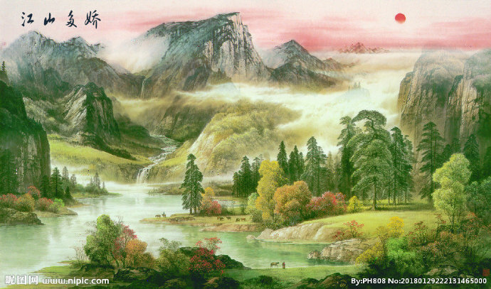 G江山多娇背景墙