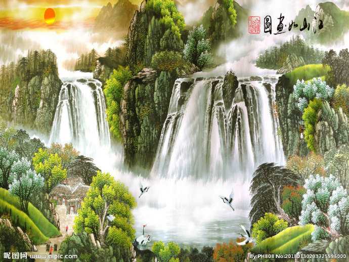 G江山如画背景墙