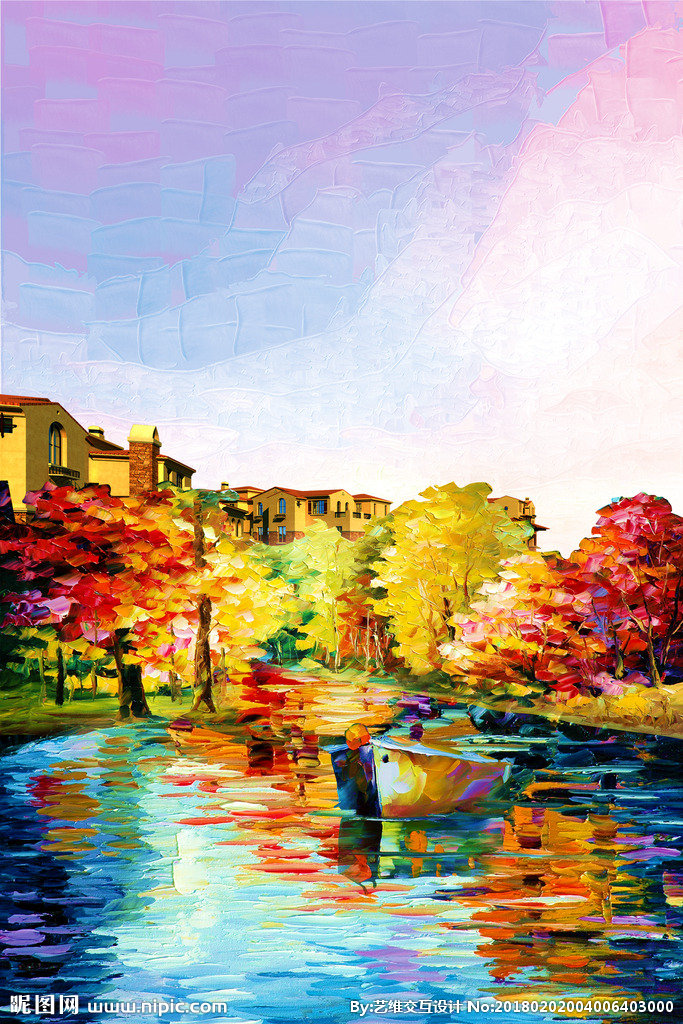 G油画背景墙油画