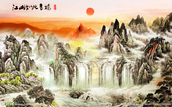 G江山如此多娇背