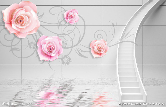 G玫瑰花3D立体