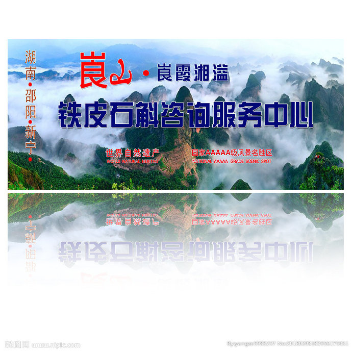 G崀山石斛背景墙