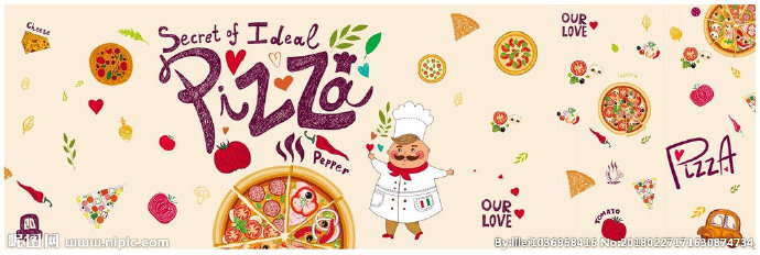 G披萨店形象背景