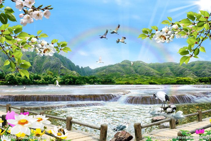 G流水生财背景墙