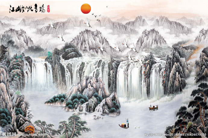 G江山如此多娇背