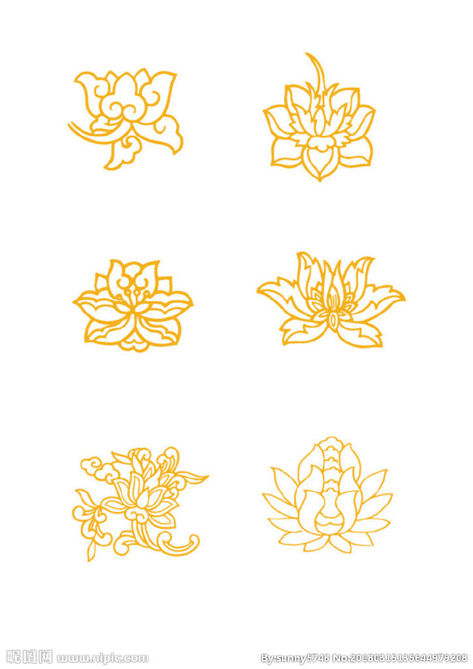 G莲花纹背景墙荷