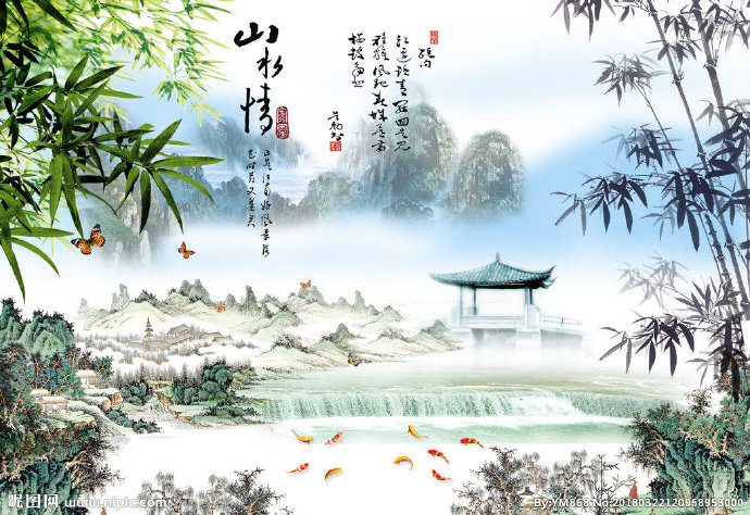 G风景画背景墙风