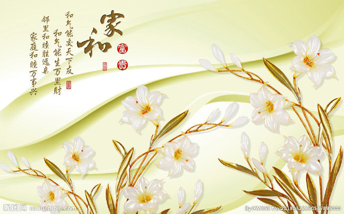 G家和富贵背景墙