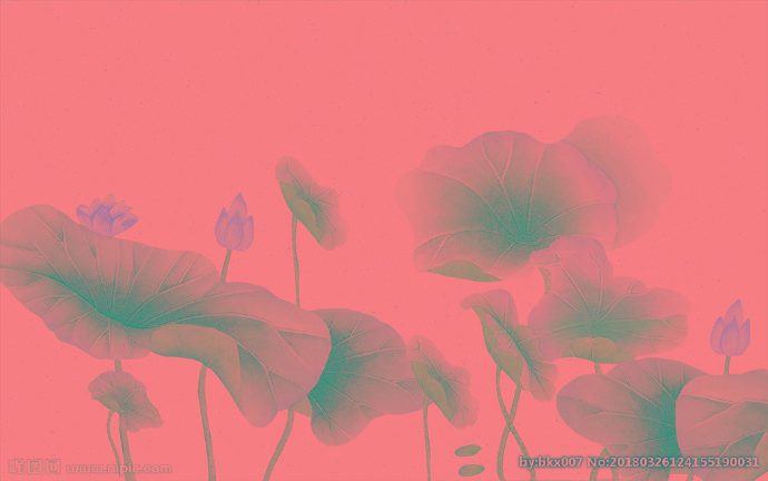 G水墨画背景墙背