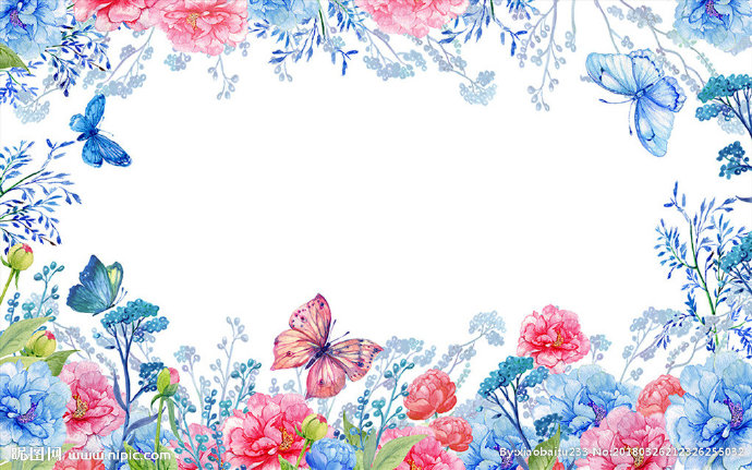 G水彩 花鸟背景