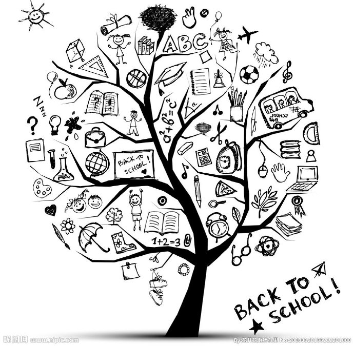 G失量树背景墙失