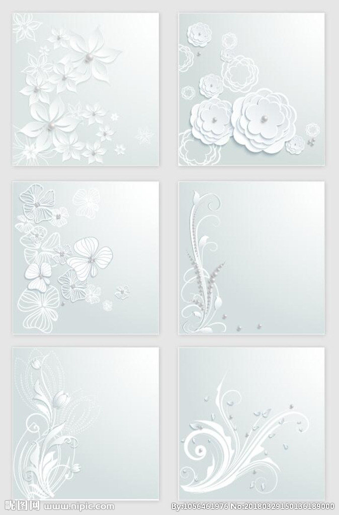 G立体花卉背景背