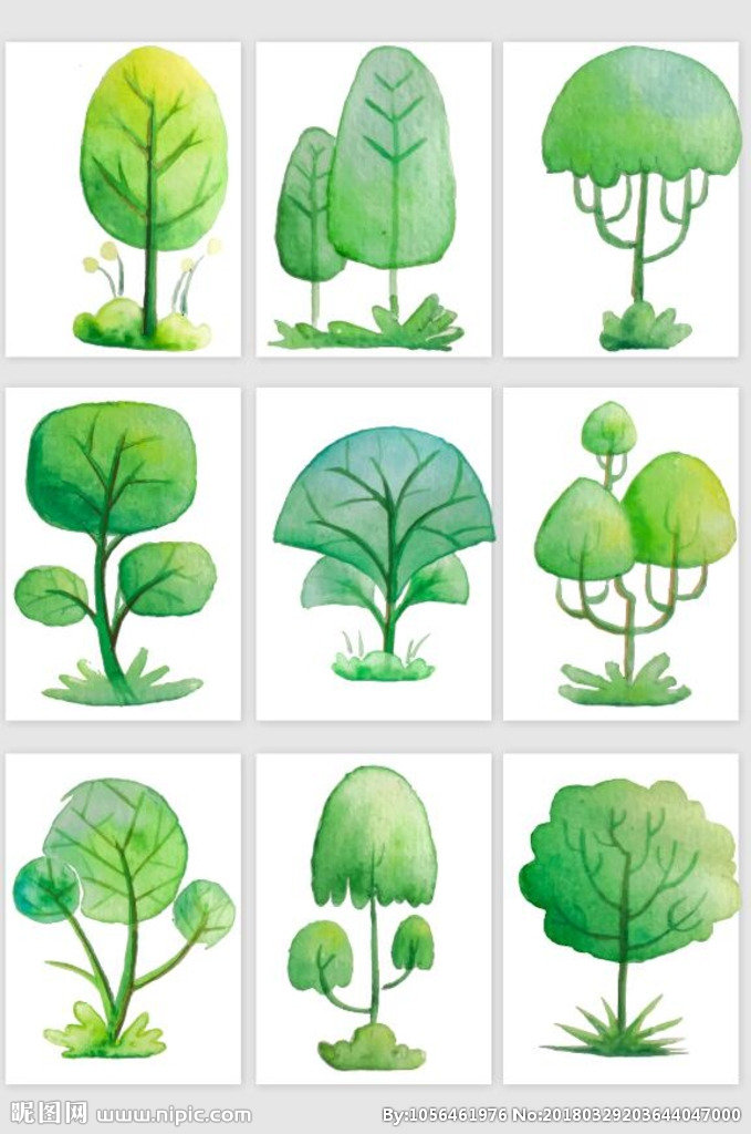 G矢量树木背景墙