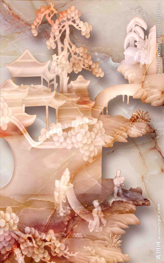 G浮雕山水大理石