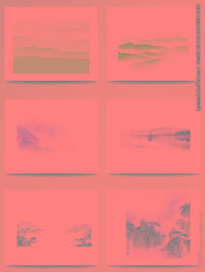 G水墨山水背景墙