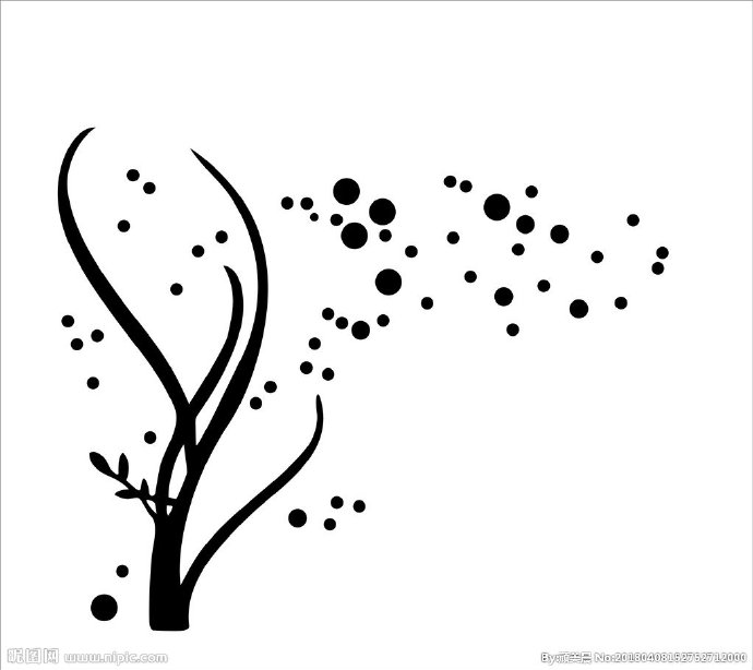 G树和圆圈背景墙