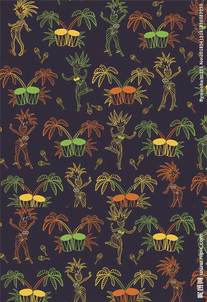 G椰树印第安背景