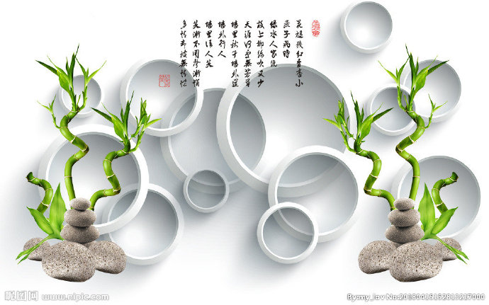 G3D圆圈竹子装