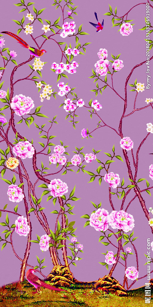 G复古花鸟装饰画