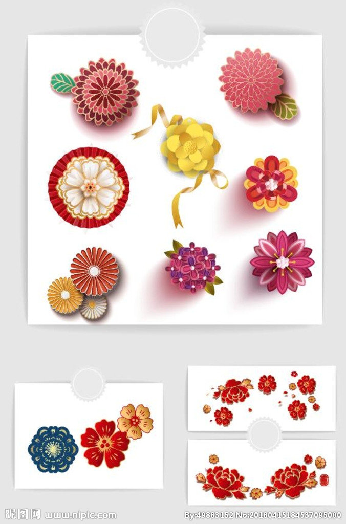 G立体小花背景墙