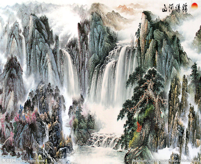 G锦绣山河背景墙