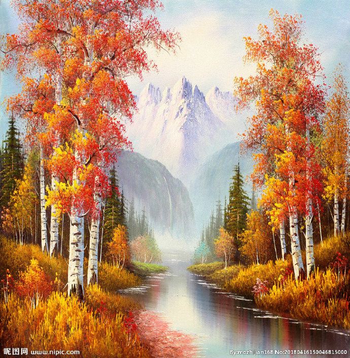 G油画背景墙油画