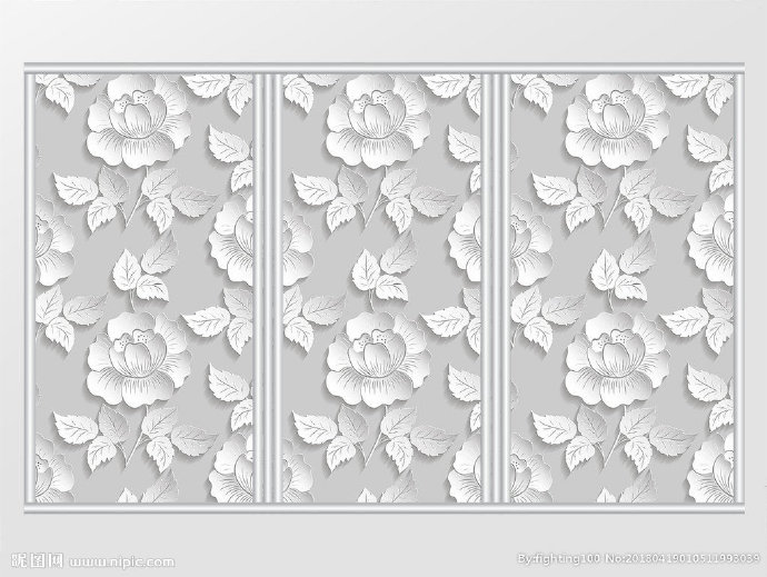 G立体剪纸元素花