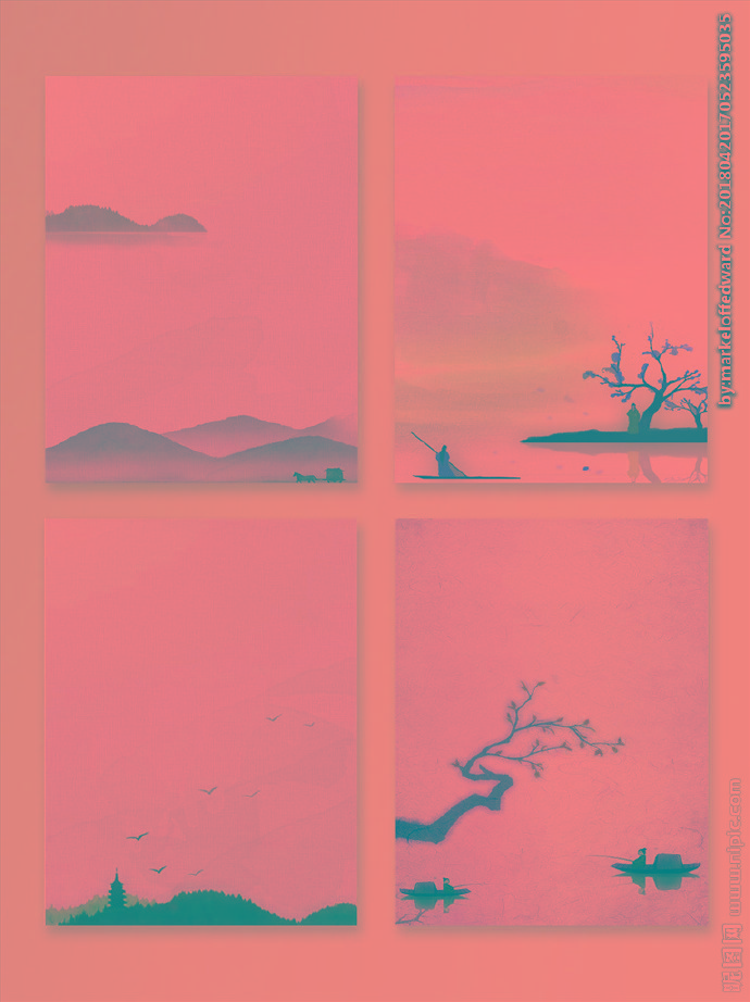 G水墨展板背景墙