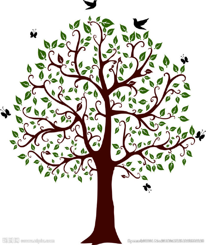 G树背景墙树背景