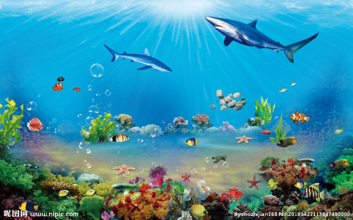 G海底世界背景墙