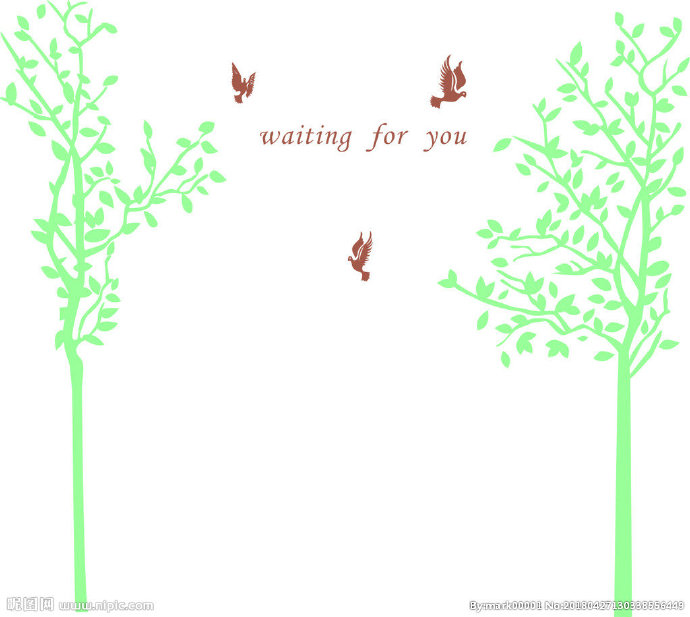 G树与树背景墙树