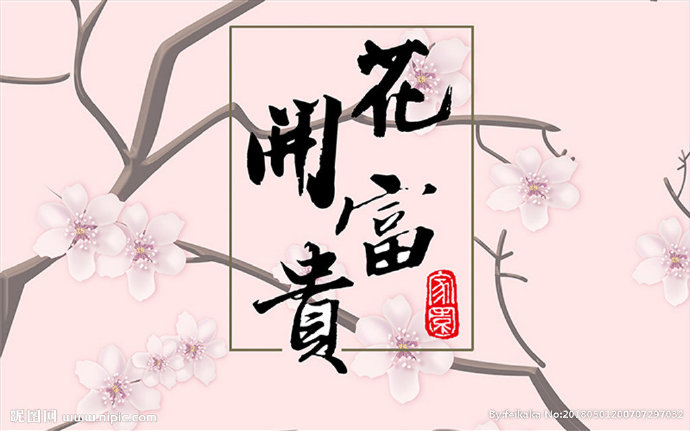 G花开富贵花朵背