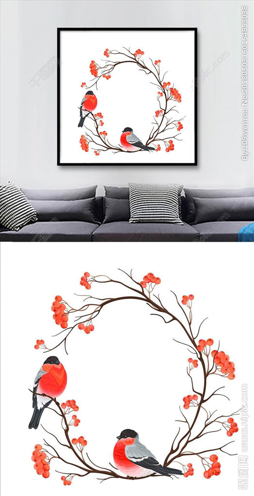 G花鸟背景背景墙