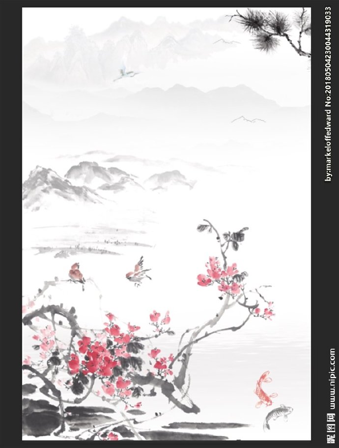 G水墨背景背景墙