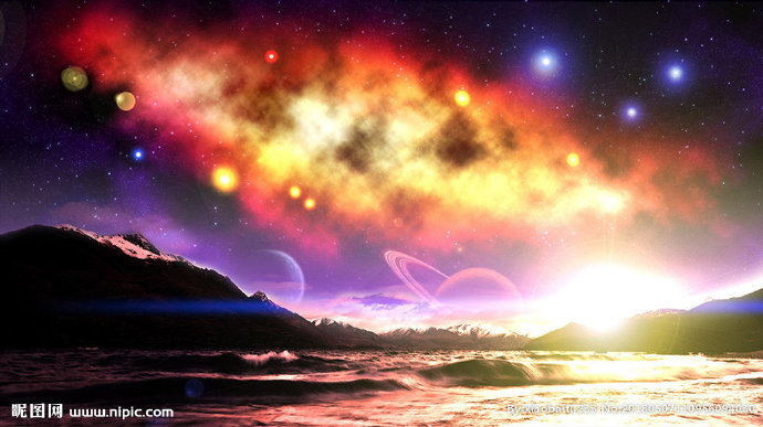 G炫彩星空背景墙