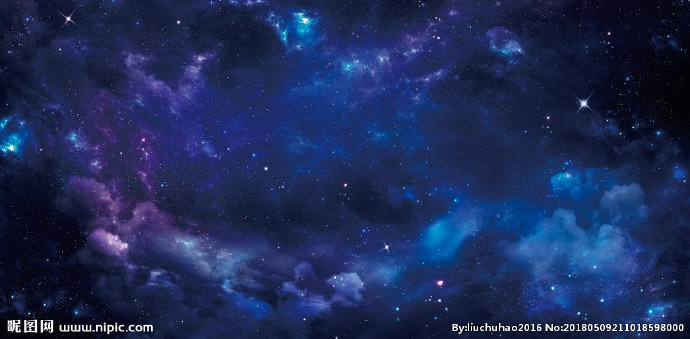 G宇宙蓝色星空星