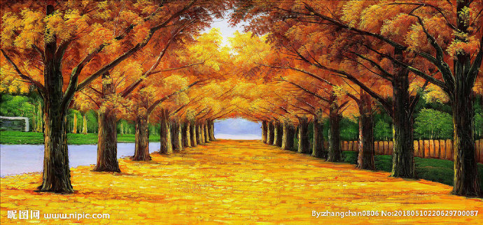 G风景油画背景墙