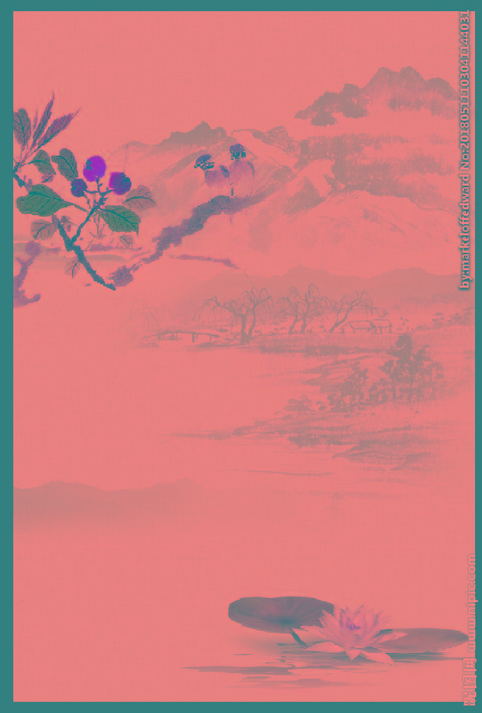 G水墨背景背景墙