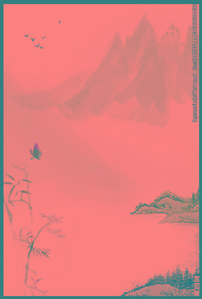 G水墨背景背景墙