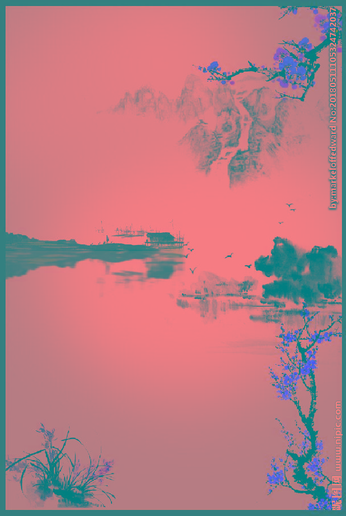 G水墨背景背景墙