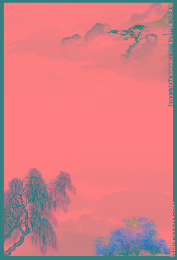 G水墨背景背景墙