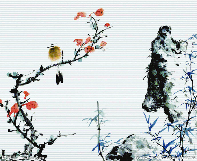 G水墨山水画背景