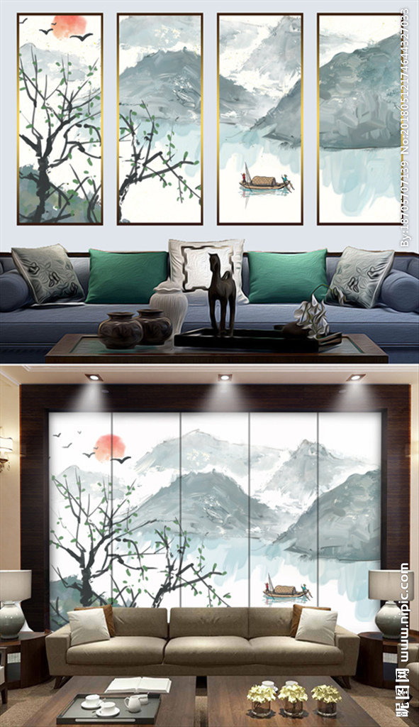 G水墨山水背景墙