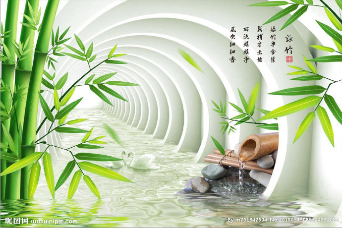 G咏竹背景墙咏竹