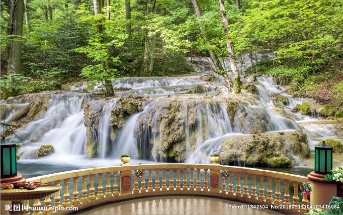G高山流水背景墙